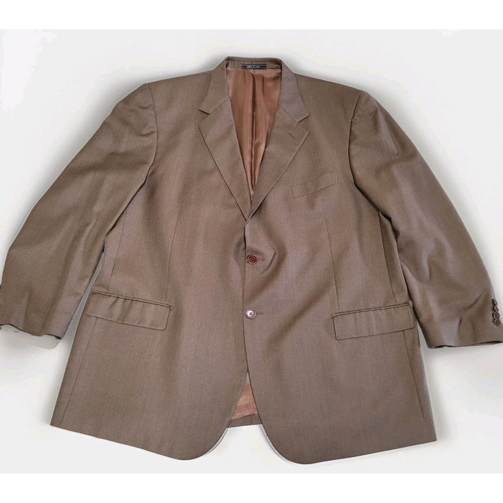 Santorelli Platinum Sport Coat Mens 44R Tobacco Brown Wool Blazer Made InItaly